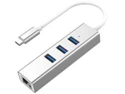 Adaptador USB-C para 3 concentradores USB 3.0 Gigabit Ethernet para MacBook 12, MacBook Air 2018, MacBook Pro, Chromebook, Windows, PC y portátiles ultradelgados Gusshious