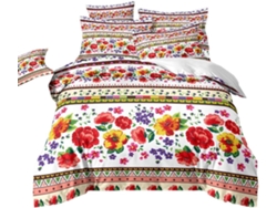 Juego Ropa Cama Estampado Funda Nórdica Almohada Diseño Juego Color 200x200 Cm