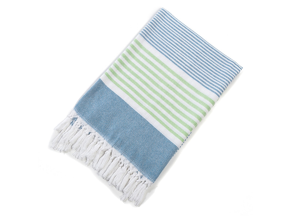 Manta RNEMITERY Playa Extra Súper Lavable Liviana Las Algodón Verde (100x180cm)