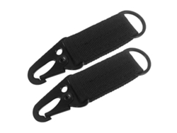 Llavero De Tela De Nailon Negro Para Camping Con Hebilla Multifuncional Para Mochila De Senderismo