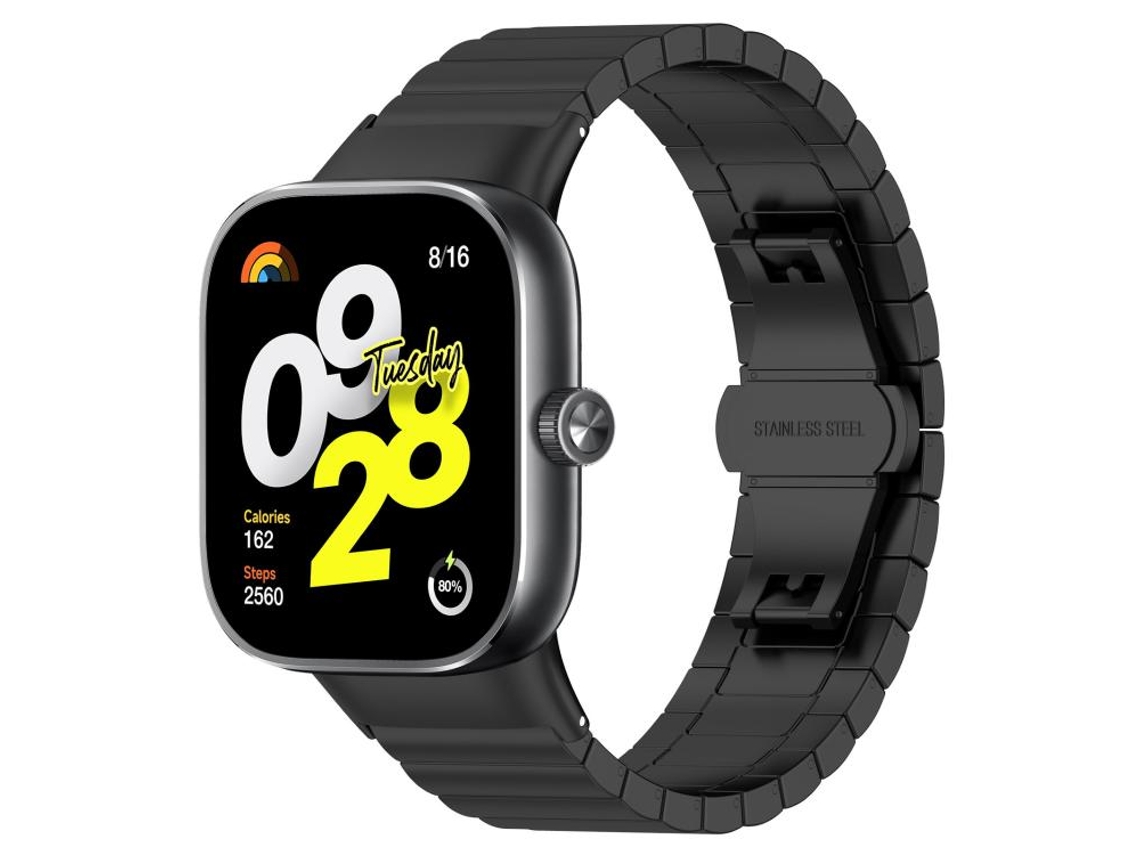 Pulsera para Xiaomi Band 9 Pro / 8 Pro / Redmi Watch 6 / 5 - Acero inoxidable - Textura de bambú con un solo eslabón