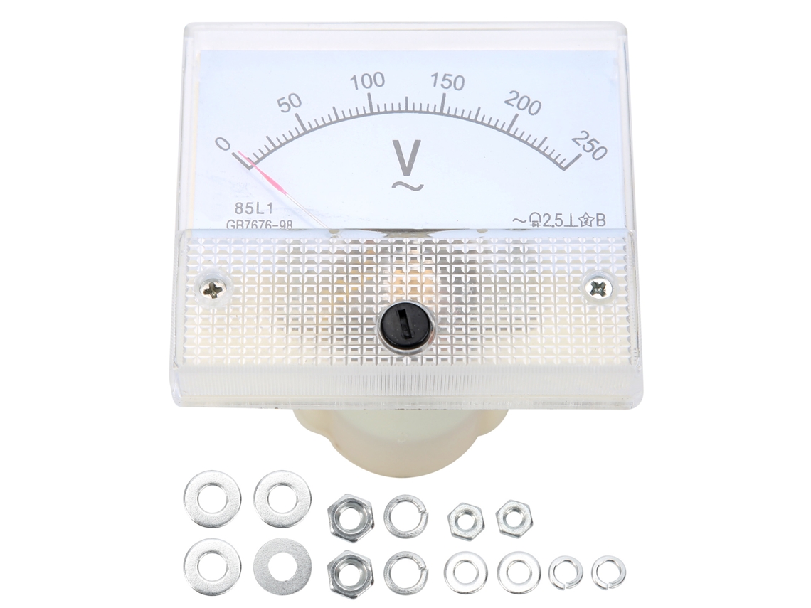 Voltímetro de Ponteiro Ac 85l1 0 250v Medidor de Tensão