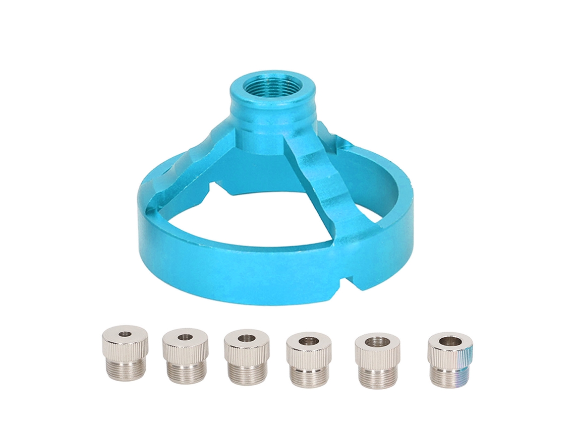 Localizador De Perforación Vertical 3 En 1 Con 6 Guías De Perforación Para Carpintería - Azul