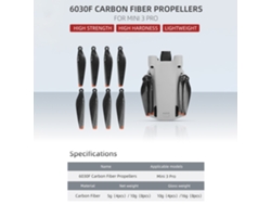 Hélices De Fibra De Carbono De Bajo Ruido Para Drones, Compatibles Con Los Accesorios Del Dji Mini 3 Pro.