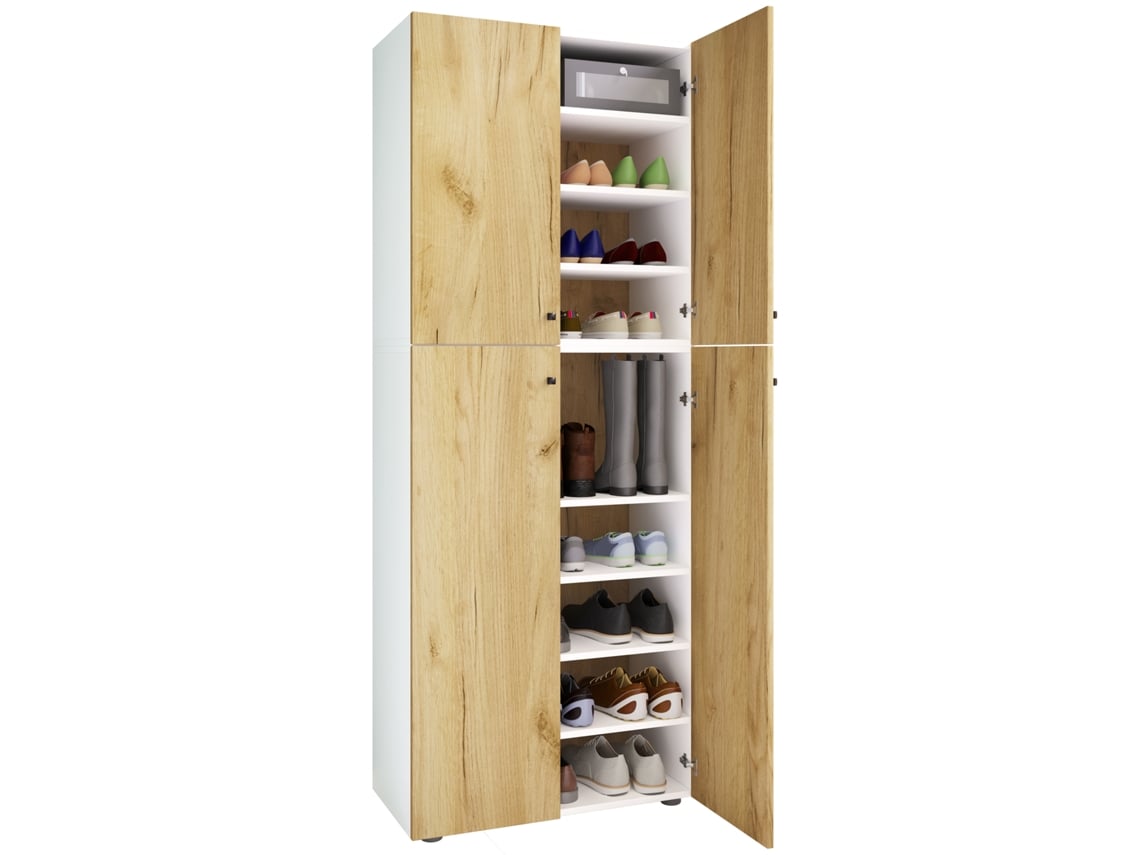 Zapatero grande de madera XXL de lona de 9 cm