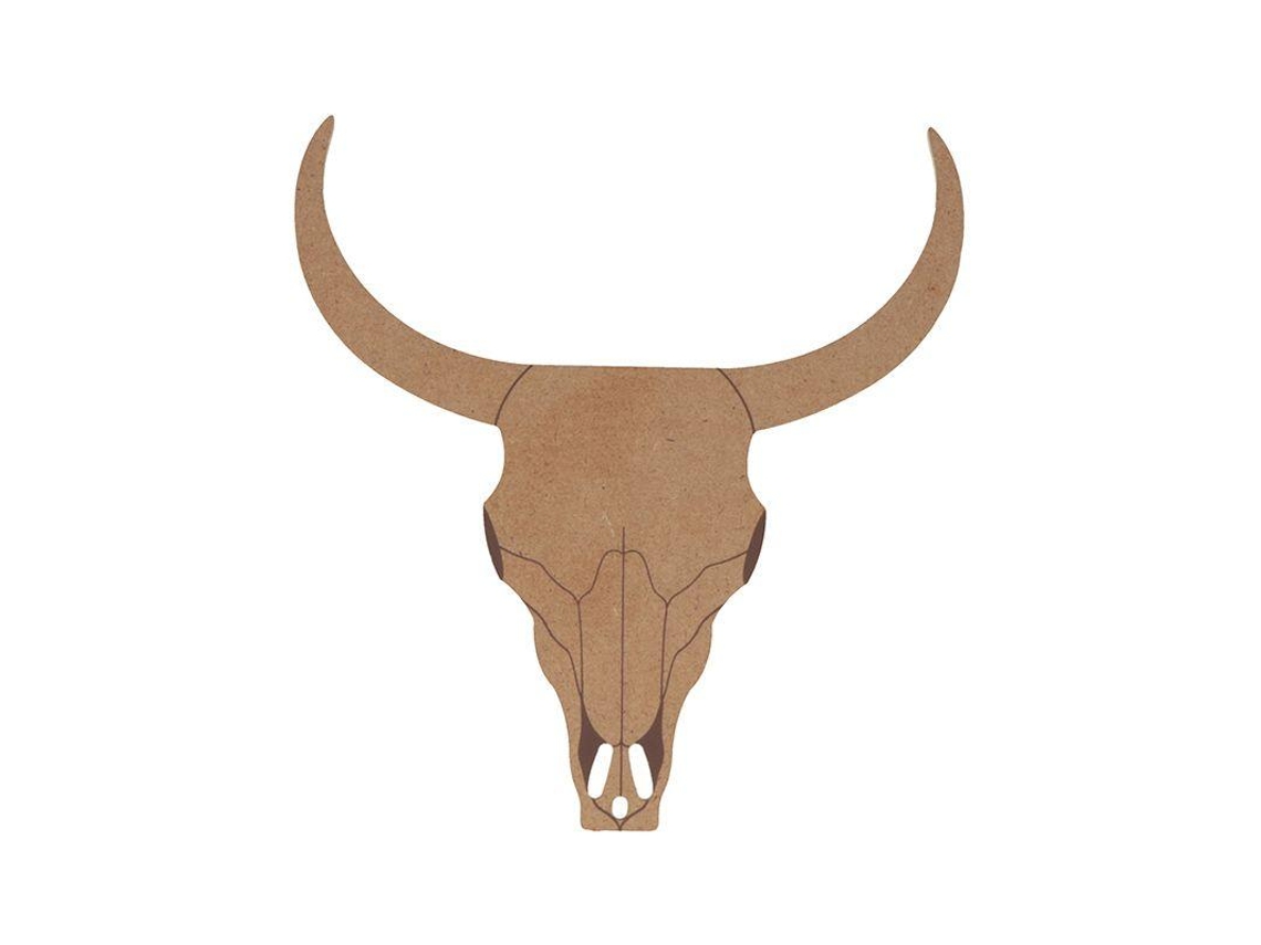 Silueta de madera mdf - Búfalo - 15 x 14,2 x 0,5 cm