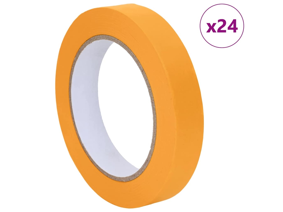 Maison Exclusive - Cintas De Enmascarar Para Pintores 24 Pcs Amarillo 19mm X 50m