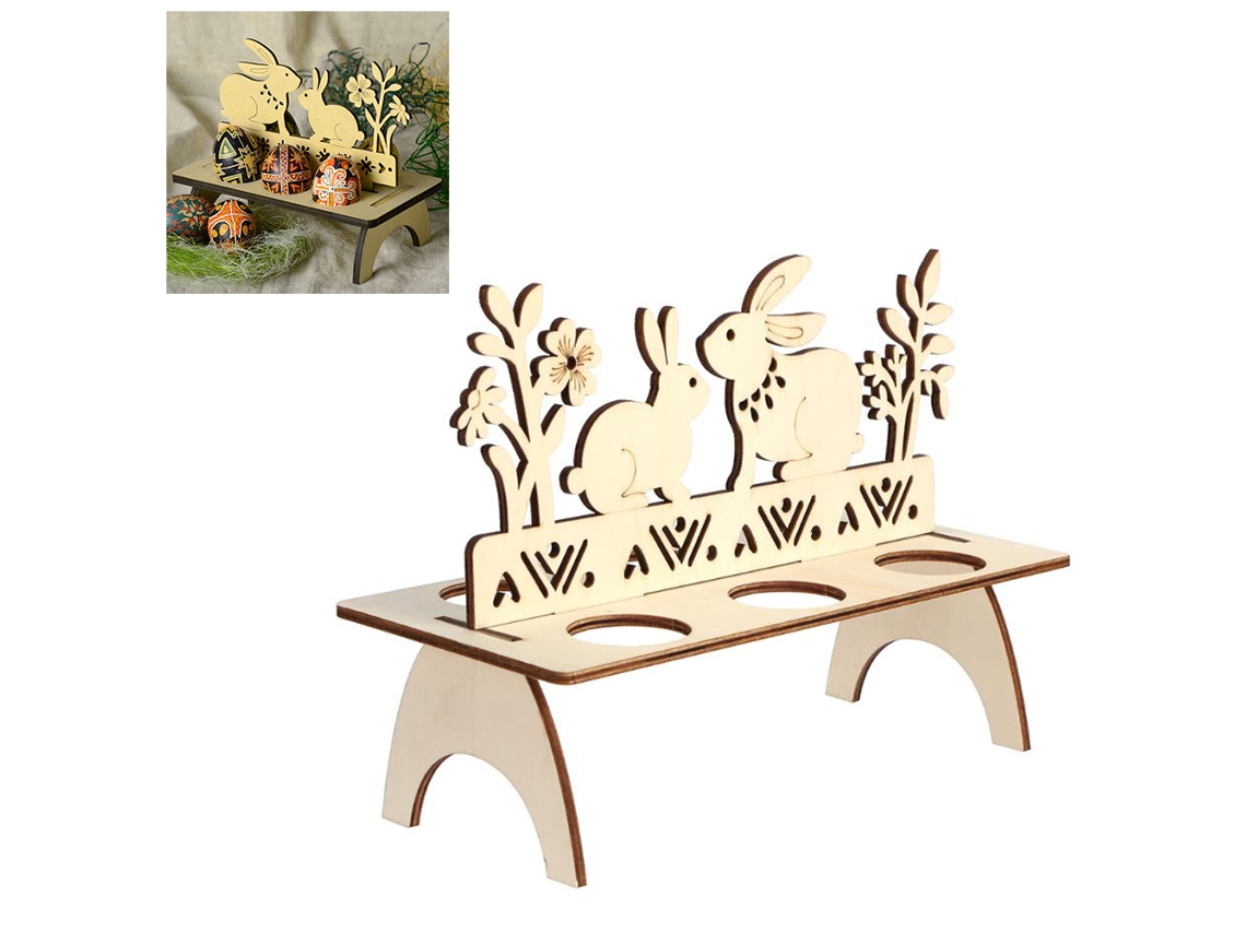 Soporte De Madera Para Huevos De Pascua, Estante Decorativo Para Gallinas Para Pascua En El Hogar, Ligero.