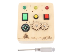 Tablero Sensorial De Madera Con Interruptores Y Luces Led Juego Educativo Para Niños Aprendizaje Temprano