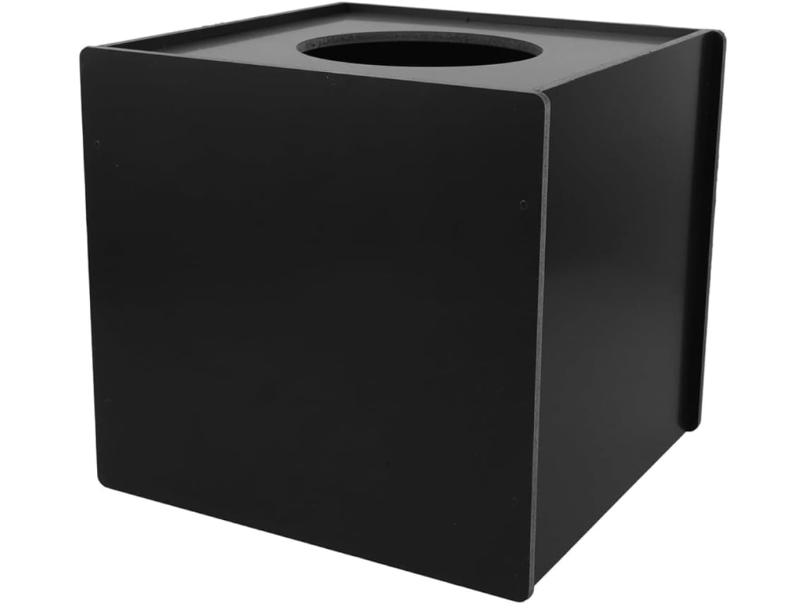 Caja De Rifa De Pvc Negro Con Gran Capacidad Y Diseño Multifuncional, Para Sorteos.