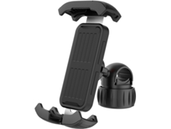 Soporte de navegación JYTGALX para motocicleta/bicicleta de montaña con sistema de liberación rápida (negro) (versión metálica bidireccional)