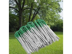 50 Clavos De Jardín De 6 Pulgadas, Clavijas U Para Cesped Artificial, Resistentes A La Corrosión, Estabilizadores De Paisaje