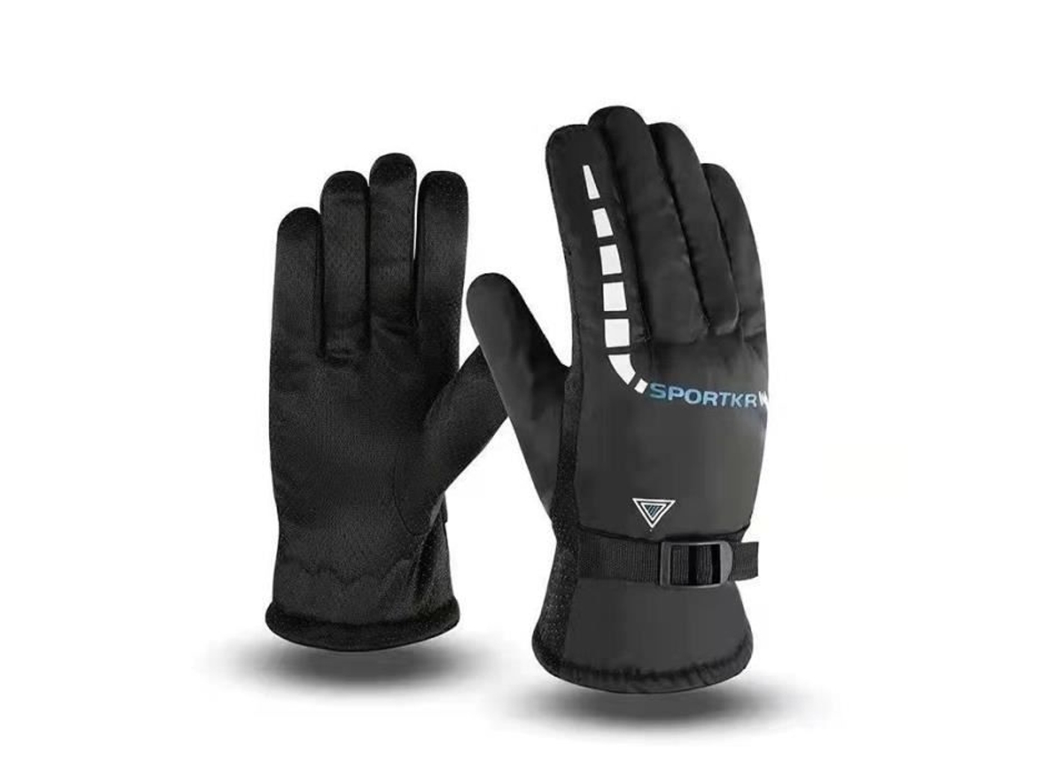Guante de pantalla táctil azul: guantes de esquí antideslizantes de talla única para hombres y mujeres ultraligeros impermeables cálidos para YWEI