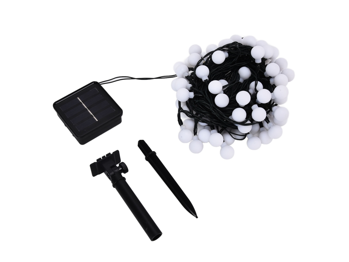 Bj-lampadas De Cadeia De Bolas 100led 12m Ip65 Bateria Impermeável Interior Exterior Halloween Festa Jardim Quente Luz