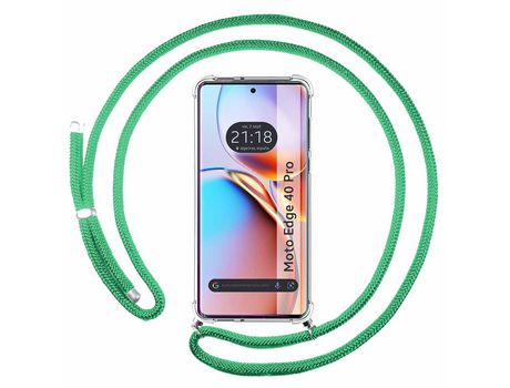 Funda con Cordón para Motorola Edge 40 TUMUNDOSMARTPHONE Verde