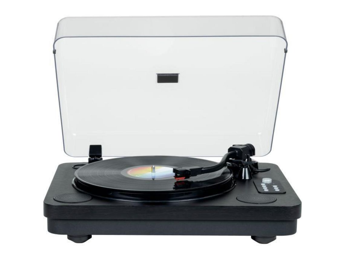 THOMSON Tt650Bt Tocadiscos De Vinilo Bluetooth Grabación Usb 2 Altavoces Negro