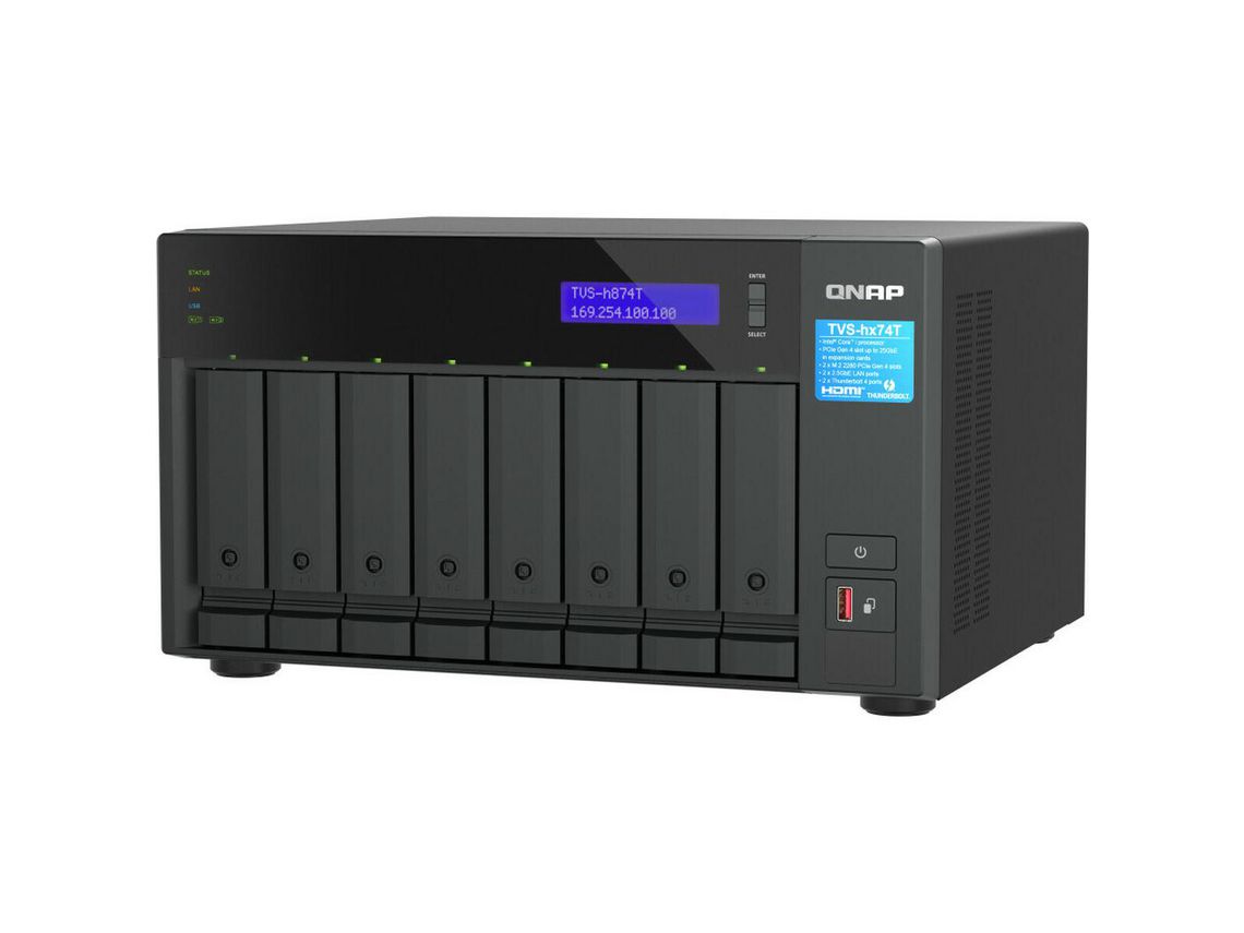 Almacenamiento en red en televisores QNAP-H874T-I7-32G negro