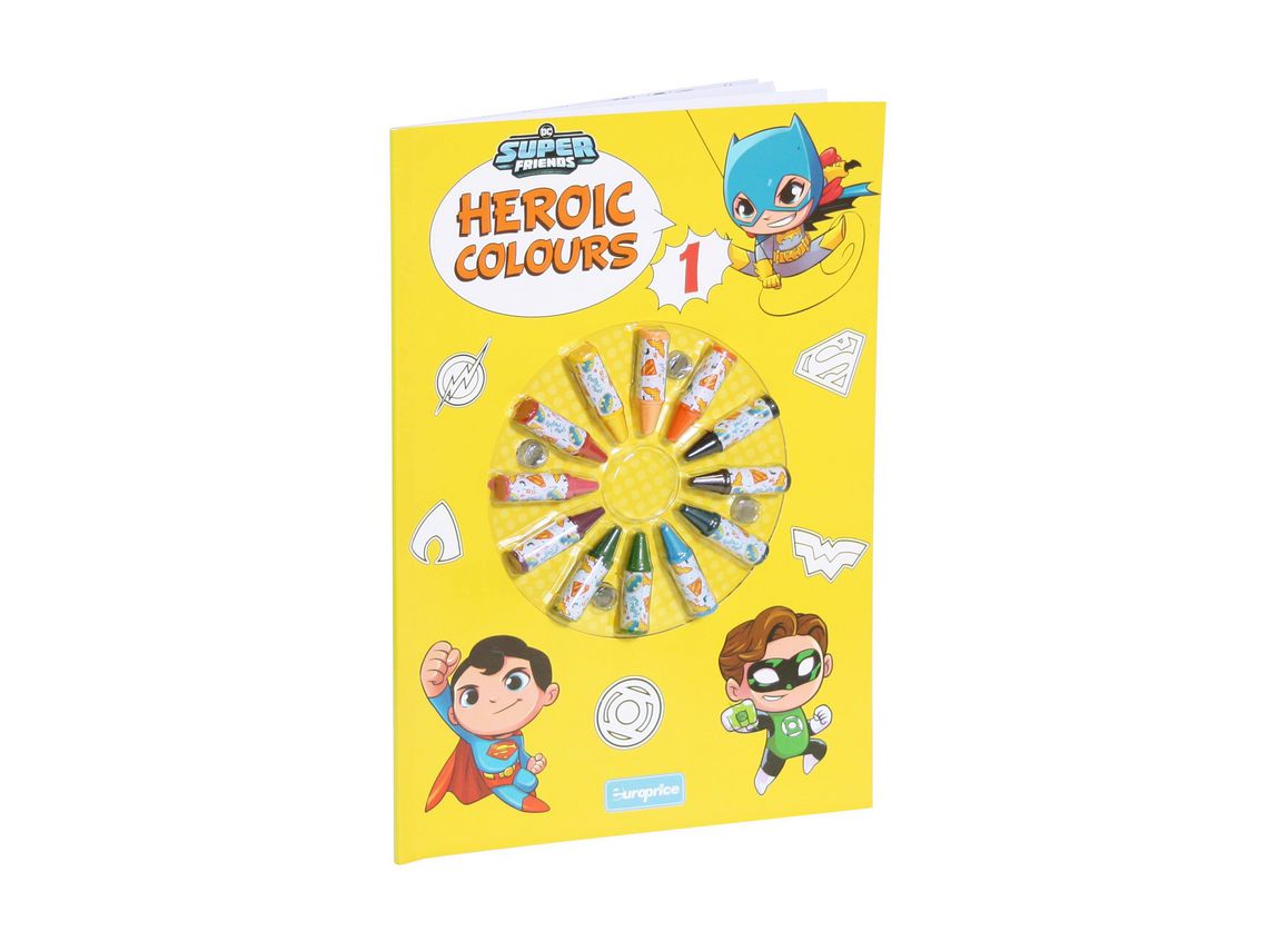 Libro DC Super Friends Heroic Colours 1 de Europrice (Portugués)