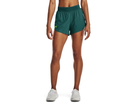 Pantalones Cortos de Mujer para Running UNDER ARMOUR Corto Más Ligeros Verde (L)