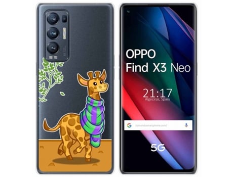 Carcasa Oppo Find X3 Neo TUMUNDOSMARTPHONE Dibujos Transparente