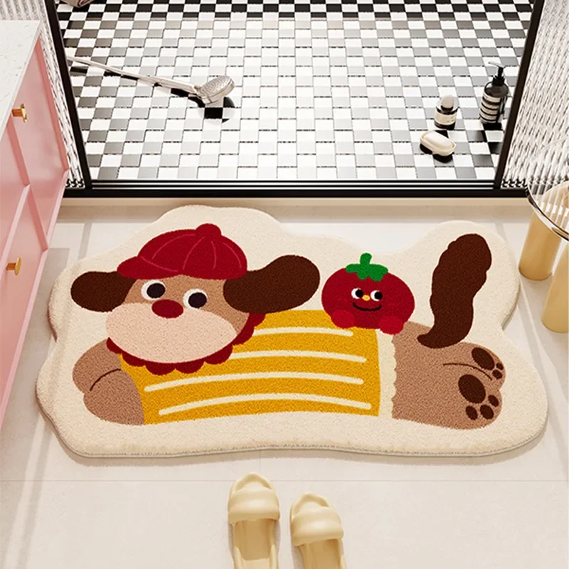 (estilo 7 50x80cm) Bonita Alfombra De Baño De Dibujos Animados, Absorbente Y Suave