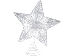 Adorno Para Árbol De Navidad Con Forma De Estrella Plateada Y Purpurina, Diseño Hueco En 3d Para Decoración Festiva.