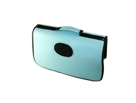 Transportín Perro Gato Bolsa de Transporte Mascota Transpirable Resistente con Bandolera Ideal para Viaje Coche Transporte Azul 31x26x23cm SELEOK