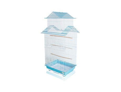 Jaulas para pájaros grande de acero inoxidable jaula para loros de hierro forjado pintada adecuada para canario, amor, pájaro, palomas 46.5x36x103C...