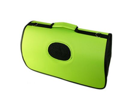Transportín Perro Gato Bolsa de Transporte Mascota Transpirable Resistente con Bandolera Ideal para Viaje Coche Transporte Verde 31x26x23cm SELEOK