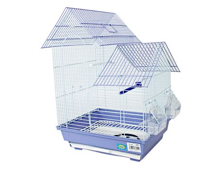 Jaula de pájaro con comedor perchas columpio periquito canario cómodo medidas34,5x28x50cm Morado SELEOK