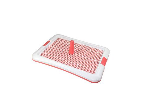 Bandeja Sanitaria de Adiestramiento Inodoro Interior para Perros Aseo Mascotas Bandeja de Entrenamiento para Mascotas Orinal para Perros Rojo 49x35...
