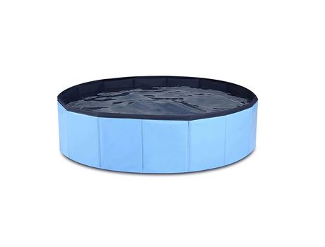 Piscina Plegable para Perros Antideslizante Bañera PVC para Verano Refrescante Resistente y Fácil de Almacenar 120x30cm SELEOK