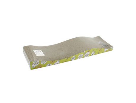 Rascador para Gatos con Hierba Gatera Alfombrillas Tabla de Cartón 68x21x5.5CM SELEOK