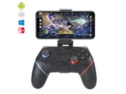 Mando inalámbrico con soporte portátil. Conexión Bluetooth. Compatible con Switch, Android, iOS y PC.