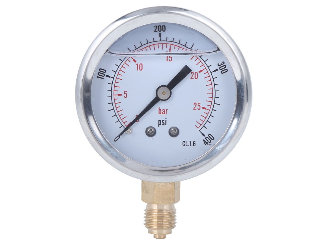 Manómetro De Presión De Aceite Radial 0-25 Bar 0-400 Psi 1/4 Bsp Alta Precisión Pgg604