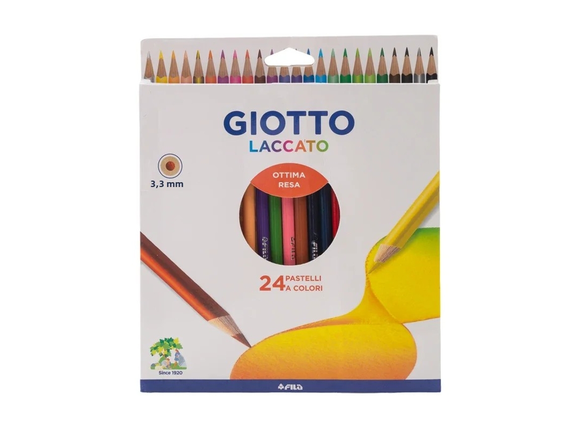 Bonitos lápices de colores de madera con cajón, redondos, no tóxicos, para material artístico MDUG (24 unidades)