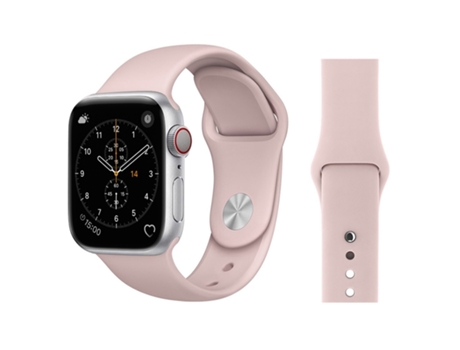 Correa de reloj inteligente para Apple Watch Series 3, 2 y 1 38 mm Correa de muñeca de silicona de estilo simple y moderno (rosa)