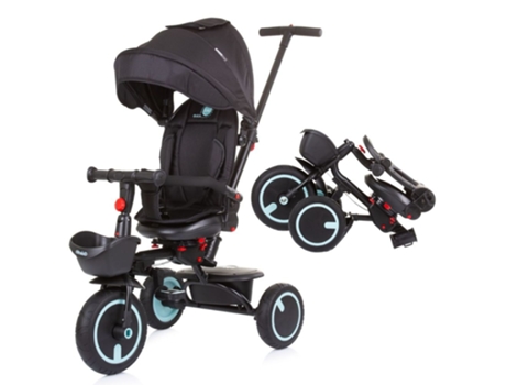 Triciclo infantil evolutivo plegable QUICK FOLD de CHIPOLINO ebony