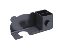 Soporte de pared para secador de pelo con barriles de almacenamiento, soporte y GOKOCO