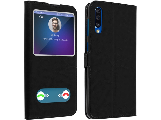 Funda Samsung Galaxy A50 AVIZAR Window Negro