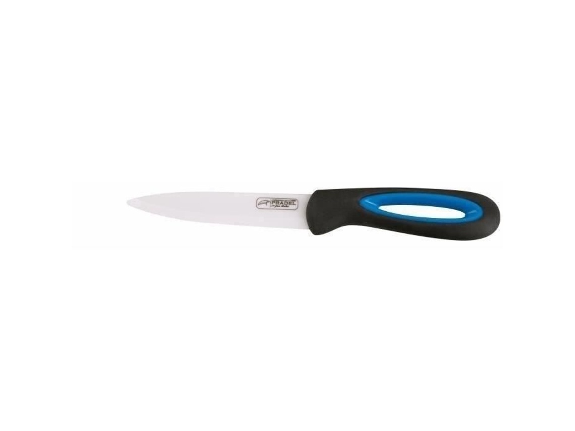 Cuchillo multiusos de cerámica Jean Dubost Stratos de 13 cm con mango negro y azul Pradel Jean Dubost