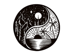 Adorno de pared de hierro forjado con diseño de luna de Tai Chi, apto para uso interior y exterior.