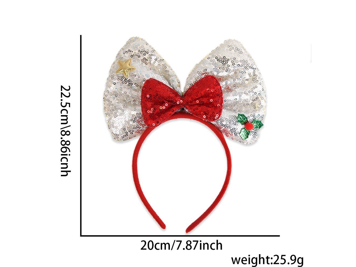 Diadema navideña con cuernos, accesorio navideño brillante, ideal para fiestas, cosplay y uso diario Aeuzwr (Estilo 14)