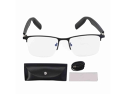 Óculos Inteligentes Com Microfone E Alto-falante Tr90 Anti Luz Azul Touch Bluetooth Sem Fio Para Esportes Ao Ar Livre Preto
