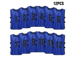Conjunto De 12 Chalecos De Fútbol Para Niños, Camisetas De Fútbol Numeradas, Camisetas De Entrenamiento De Baloncesto, Suaves Y Absorbentes.