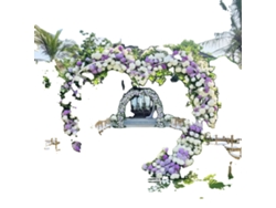Soporte para arco de boda, forma de corazón, construcción de hierro resistente, blanco OEM