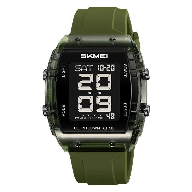 Reloj Con Temporizador De Cuenta Regresiva, Reloj De Pulsera Digital, Calendario, Luz Led, Reloj Electrónico Resistente Al Agua