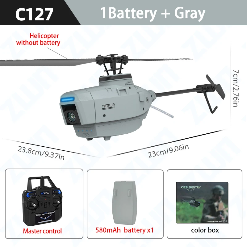 Helicóptero Teledirigido, 2.4g, Giroscopio De 6 Ejes, 4 Canales, Cámara, Mantenimiento De Altitud, Fpv De Flujo Óptico.