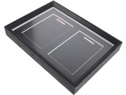 Vitrina de madera maciza para medallas, 31,5 x 23 cm, para colgar en la pared y exhibir medallas y trofeos.