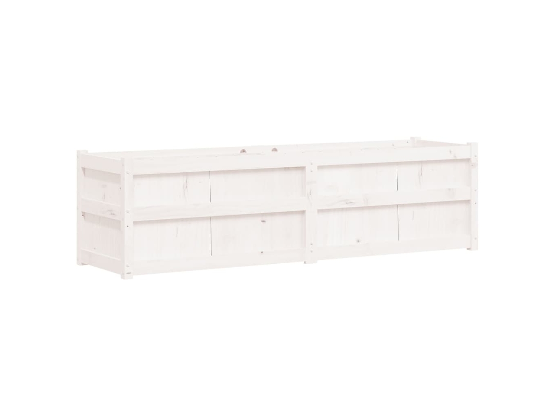 Jardinera de madera maciza de pino blanca VIDAXL (180x50x50 cm)